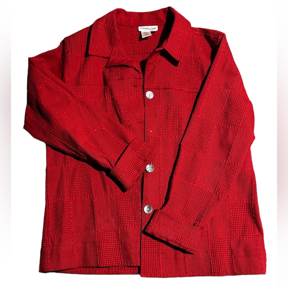 Red Botton Down Jacket